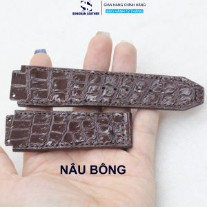 Dây Đồng Hồ Da Cá Sấu Cho Hublot Dây Da Thật 4 Màu.Kèm Dụng Cụ Tháo Dây Bảo Hành 6 Tháng