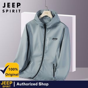 Jeep Spirit Hiking Waterproof Jacket Men Camping Running Sun-Protective Windbreaker Quick Dry Outdoor Jackets Coat