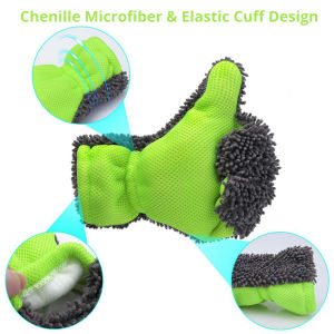 Microfiber Towel for Car Auto Cleaning Gloves Dust Washer Hand Gloves for Car Microfiber Chenille Gloves Thickened Plush Car Supplies Cleaning Tools Large Size Microfiber Wash Mitt Car Cleaning Mitts Premium Chenille Car Washing Gloves Winter Car Wash