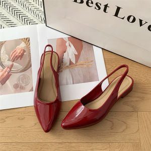 [Free Shipping] WomenS Flat Sandals New Summer Style Fashionable And Versatile Suitable For Outdoor Wear With A Non-Slip Sole A Slight Heel And A Pointed Toe And Shallow Opening