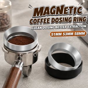 Magnetic Coffee Dosing Ring Alu Alloy Espresso Portafilter Funnel 51 53 58 Barista Cafe Brewing Tool