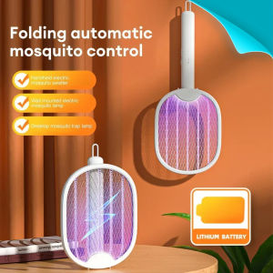 พับไฟฟ้ายุง แขวนได้ Killer Fly Swatter TRAP USB ชาร์จยุงแมลง Killer 4 IN 1 UV Light Bug Zapper