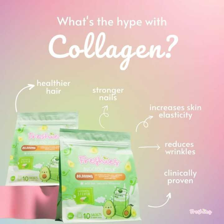 Freshies Beauty Milk: Avocado Collagen Drink with Glutathione, Stevia |Juju  Glow Skin Care| Jane De Leon