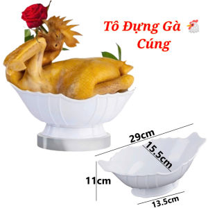 Tô Dĩa Thuyền Đựng Gà Nhựa VIỆT NHẬT -Sâu Lòng Đựng Gà Cúng Nguyên Con Trái Cây- 6810/5