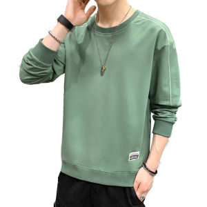 FUGUINIAO Mens Sweatshirt Breathable and Sweat-absorbent Round Neck Long Sleeve Black