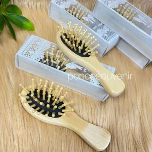 50 Pcs Sisir Kayu Kemasan Plastik Dan Tanpa Kemasan