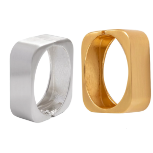Modern Minimalist Wide Cuff Bangle Gold or Silver Tone Alloy Bracelet Trendy Metal Cuff Bracelets For Women