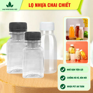 Chai nhựa kèm nắp ren khóa cài chai chiết đựng sốt chấm gia vị chất liệu dày dặn tiện lợi