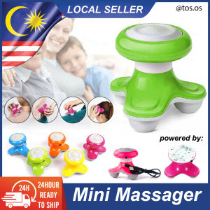 Mini Massager USB Rechargeable & Battery Operated Wave Vibrating Pain Relief Full Body Massage / Mesin Urut Kecil