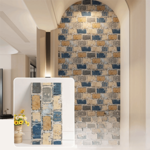 LIWU Brick Design 3D Wall Sticker Self-adhesive Waterproof Wall Tile Sticker Moisture-proof Wall Background Decorative Living Room