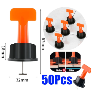 50 Pcs Alat Perata Pasang Keramik Model Putar Granit Tile Leveling System Reusable