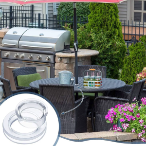1 Set 2 inches Outdoor patios Table umbrellas Hole Circle and Covers Set Silicone Clear Including 1 Circle & 1 Stoppers