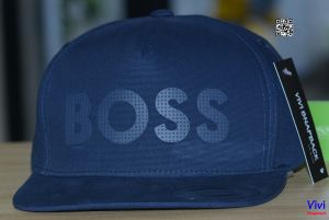 Nón snapback Hugo Boss { Full Tem Code } Perforated Logo In Honeycomb Piqué Dark Blue mũ snapback logo Bosssnapback thể thao thời trang {Hình thật}