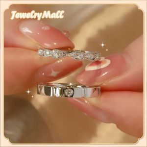 ring couple love 2pcs Silver original italy 925 Sugar cube couples ring for women and men Birthday gift anniversary promise ring for couple rings aesthetic set