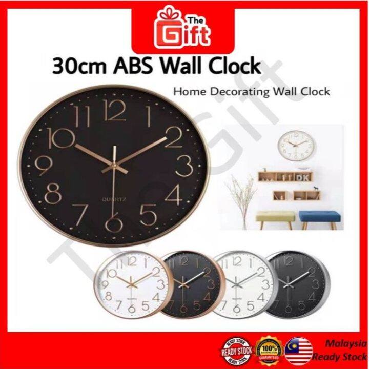 The Gift Wall Clock Jam Dinding IKEA Style Home Decor 30cm Clock Jam ...