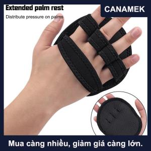 【CANAMEK】 Cặp bảo vệ lòng bàn tay tập thể dục phòng tập thể dục Găng tay nửa ngón tay cử tạ lòng bàn tay quả tạ Grip Pads cử tạ đào tạo Găng tay phòng tập thể dục Workout