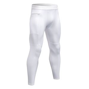 HOLA Compression Tights Mens Running Legging Gym Training Joggings Sportswear Sports Pants with Pocket Skinny Trousers Soccer Pants