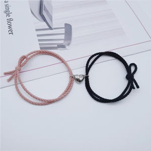 【Bestella✨COD】2 Pcs/Set Gelang Couple Cinta Magnet Pasangan Elastis Yang Dapat Disesuaikan Korea Wanita Pria Hadiah