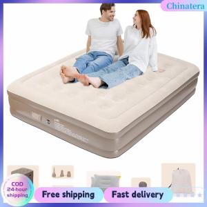 [Chinatera Flagship Store] Double Inflatable Camping Mat with Built-in Pump Automatic Inflatable Mat Portable Camping Inflatable Pad for Backpacking Hiking Traveling Tent