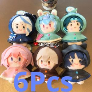 1/6Pcs Vagrant Balladeer Hydro Archon Sigewinne Xiao Yae Miko Kaedehara Kazuha Raincoat Stuffed Doll Bag Charm Anime Merch
