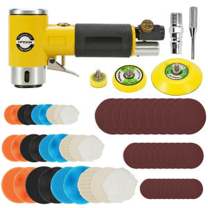 HIFESON Mini Orbital Air Sander 1/2/3 nug เครื่องขัดนิวเมติกเครื่องบด Air เครื่องมือบัฟเฟอร์ Dual Action Orbital Polisher วิศวกรรมอุปกรณ์พิเศษ Professional เครื่องมือสำหรับขัดรถและบด