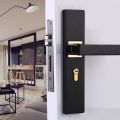 【24hours delivery】 Bedroom bathroom  Black Antique Space Aluminum Door stainless steel Locks Continental Bedroom Minimalist Interior Door Handle Lock. 