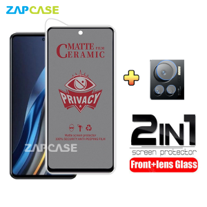 PAKET 2in1 Anti Gores Layar Privacy Infnix Note 12 VIP Free Tempered Glass Camera Lens