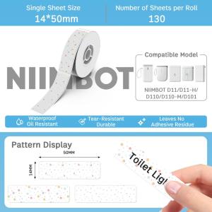 Niimbot D110 Label Printer Wireless Bluetooth Thermal Portable for Android IOS Waterproof Oil-Resistant Easy Carry Essential Oil Printer