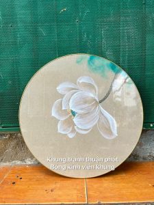 Tranh tròn treo tường trang trí nhà ở - Tranh Hoa Sen HOATRANG
