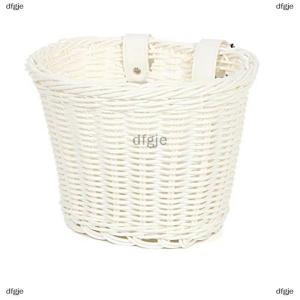 [COD] dfgje Bicycle Basket Rattan Woven Bike Storage Front Handlebar Basket Removable Waterproof Bicycle Pannier Basket Kid Bike Carrier Bag