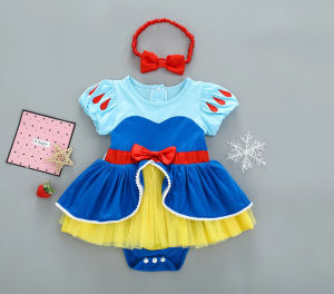 Kids Romper Tutu Dress with Headband Infant Baby Girl Princess Clothes Cute Design Baby Dress Halloween Party Costumes Outfit