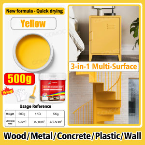 [Free brush] GOMOO Multifunctional Water-based Paint With Strong Adhesion 1000G Suitable For Wood Furniture Metal Concrete Paint Universal Paint Wood Paint Rust Removal Paint