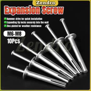 Zendro M6 M8/Strike Anchor/ Concrete Anchor/Expansion Bolt/Hammer Strike Pin Drive 10Pcs/Set