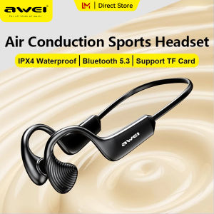 Awei A896BL Neckband หูฟังกีฬา บลูทู ธ 5.3 3 มิติรอบสเตอริโอรอบสนับสนุน หูฟังการ์ด TF พร้อมหูฟังกันน้ำหนักเบา