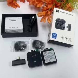 (HD1)Professional Wireless Lavalier Mic Portable Recording for Interview Vlog