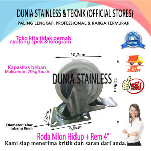 Roda Nilon Hidup+Rem 4"