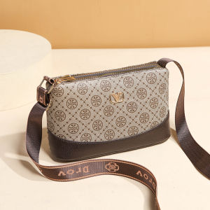 Mystyleshop พร้อมส่ง💨 กระเป๋าสะพายข้าง ลายโมโนแกรม สวยหรู สุดลัคชู✨ มี4ซิป เรียบหรูสวยแพง ใช้ได้ทุกวัน✨รุ่น1414💐