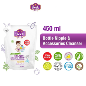 Sleek Baby Bottle Nipple & Accessories Cleanser Pouch - Sabun Cuci Botol Dot & Mainan Bayi
