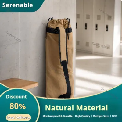 Serenable Badminton Carry Case Sturdy Canvas Racket Storage Bag Wear-Resistant Lightweight Front Pocket Shoulder Carry Racket Sleeve