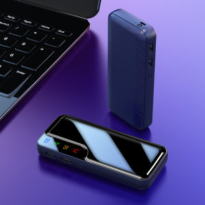 Original power bank 80000mAh Dual USB 2.1A fast charging powerbank 100% mirror With LED display & flashlight and