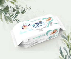 Khăn ướt trẻ em Ultra Compact MOMO Cream & Soft 120pcs nhập khẩu chính hãng Thổ Nhĩ Kỳ