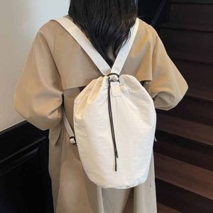 XUNXUAN Màu sắc đồng nhất Ba lô lưu trữ vợt thể thao Dung tích lớn Nhẹ Túi thể dục có dây rút Chống nước Nylon Túi đeo vai thể dục Cô gái