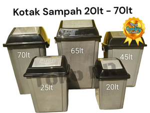 Kotak sampah ber tutup 20 - 25 - 45 - 65 - 70 liter / Sapstar / Plastik