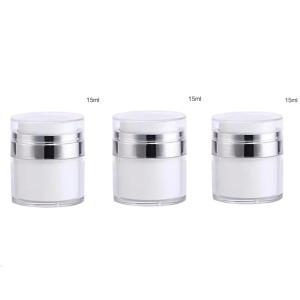 Empty Airless Pump Jar Refillable Creams Gels Lotions Dispenser Leak Proof Cosmetic Container Moisturizer Vacuum Bottle