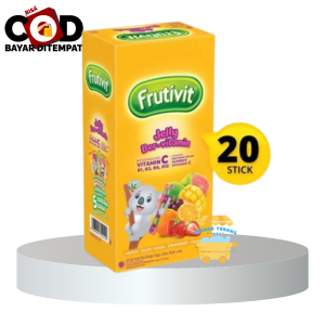 Frutivit Jelly Bervitamin Box Isi 20x20gr Jelly Assorted Agar Jelly Aneka Rasa Buah Buahan Mangga Anggur Jambu Strawberry Jeruk Snack Cemilan Murah Halal