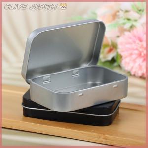 CISWGE ชุดอุปกรณ์เอาตัวรอด1ชิ้นกล่องดีบุกสีเงินสีดำใส่เหรียญขนมกุญแจกล่องบุหรี่กล่องที่ปิดสนิท