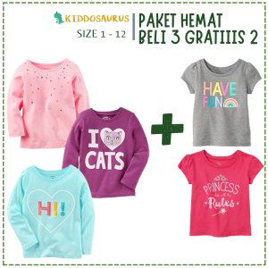 PROMO HEMAT Atasan Kaos Anak Perempuan 7-8 tahun Paket isi 5 Baju Promo bisa untuk ngaji baju muslim