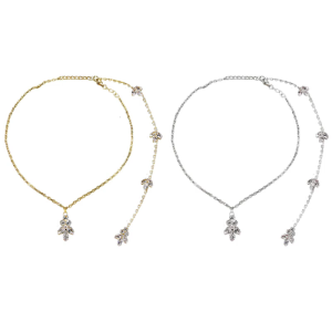 Elegant Rhinestones Back Necklace for Women Sparkling Bridal Back Chain Wedding Evening Gown Body Chain