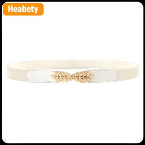 【2-3 days delivery】 1PC Versatile Dress Apparel DIY Accessories Fashion Women PU Black White Waist Band Thin Elastic Waist Belt