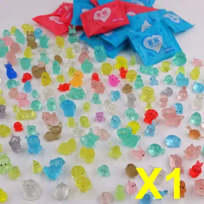 Túi Mù Dạ Quang Lẻ Blind Box Phát Sáng Size To 1CM-4CM Charm Bất Ngờ Mini Đồ Chơi Labubu Capybara Hoạt Hình Cho Bé